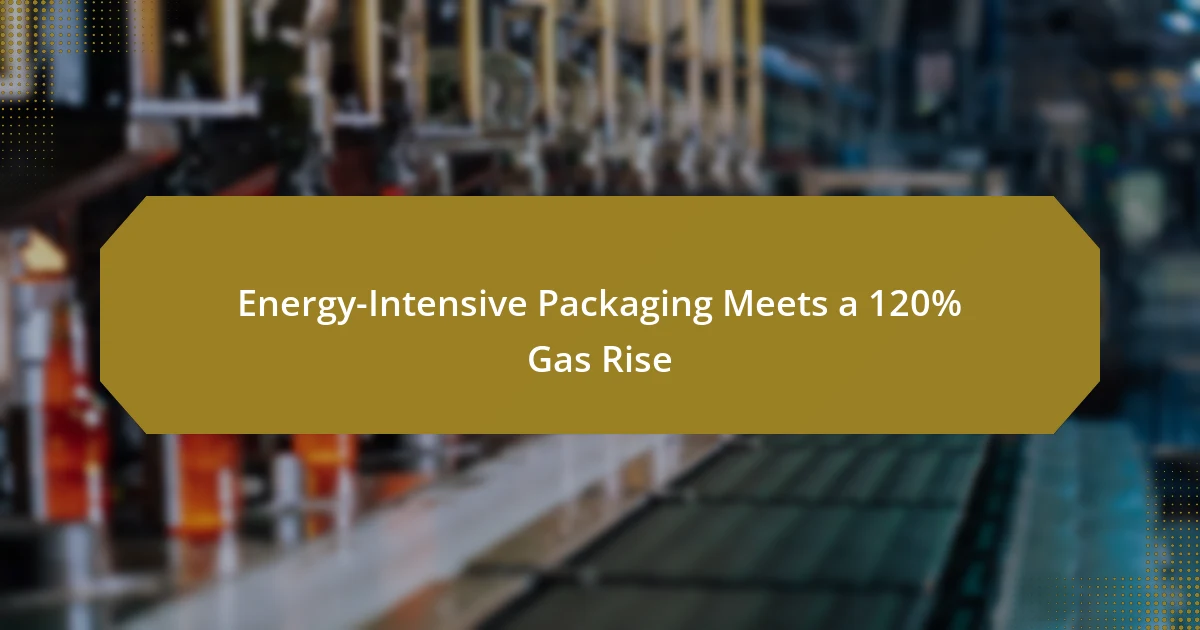 Energy-Intensive Packaging Meets a 120% Gas Rise