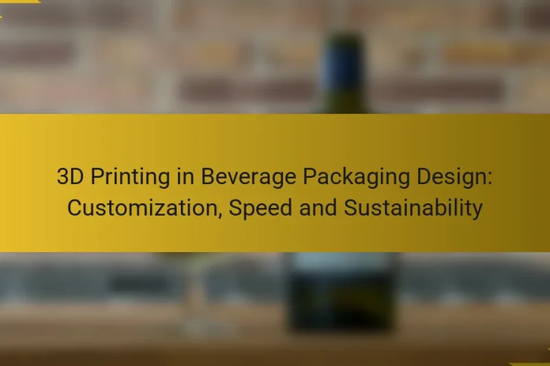 3D Printing in Beverage Packaging Design: Customization, Speed and Sustainability