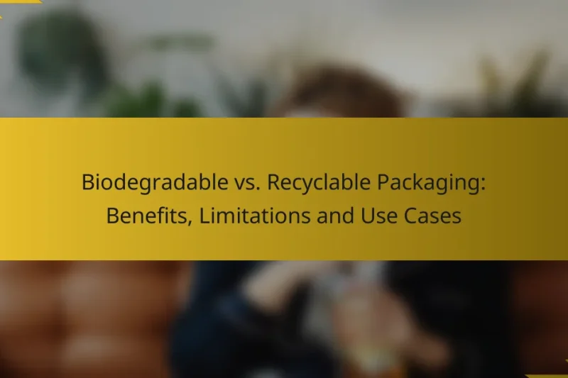 Biodegradable vs. Recyclable Packaging: Benefits, Limitations and Use Cases