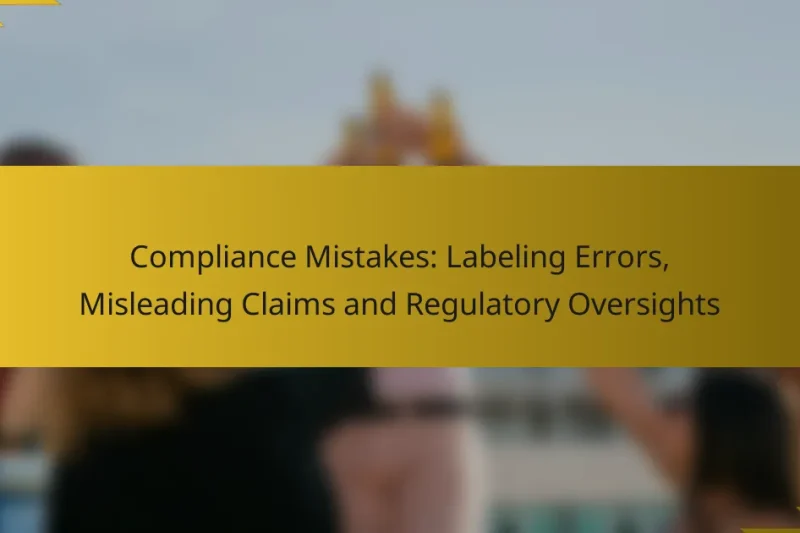 Compliance Mistakes: Labeling Errors, Misleading Claims and Regulatory Oversights