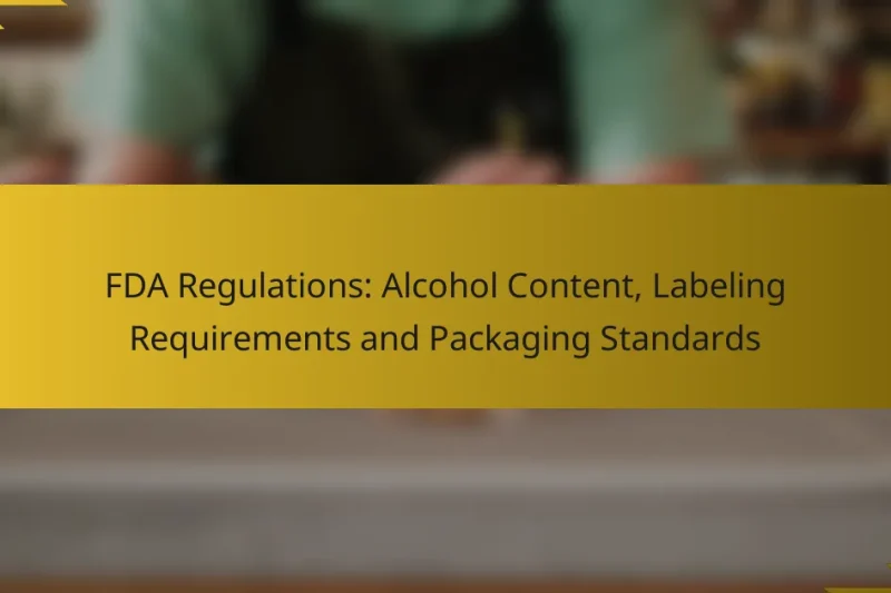 FDA Regulations: Alcohol Content, Labeling Requirements and Packaging Standards