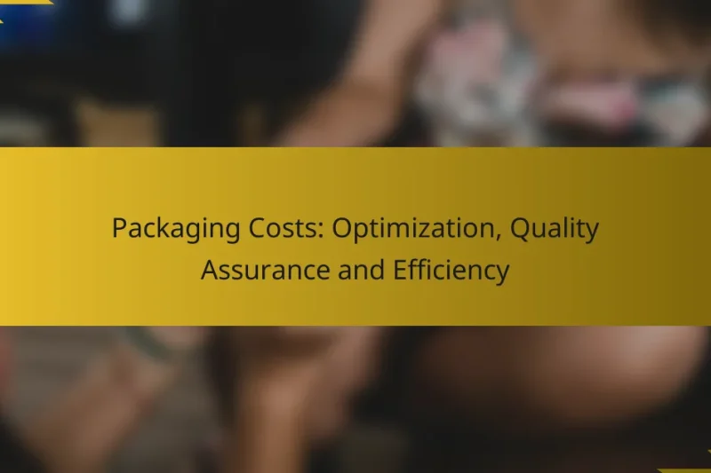 Packaging Costs: Optimization, Quality Assurance and Efficiency