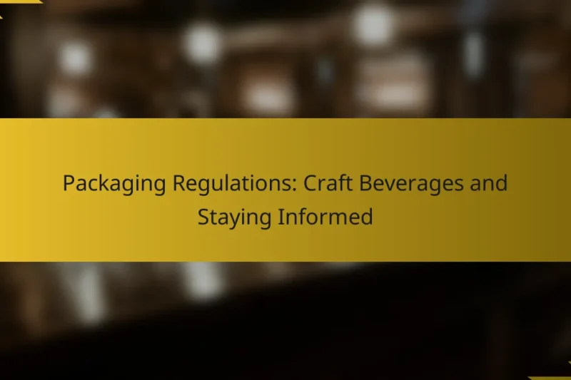 Packaging Regulations: Craft Beverages and Staying Informed