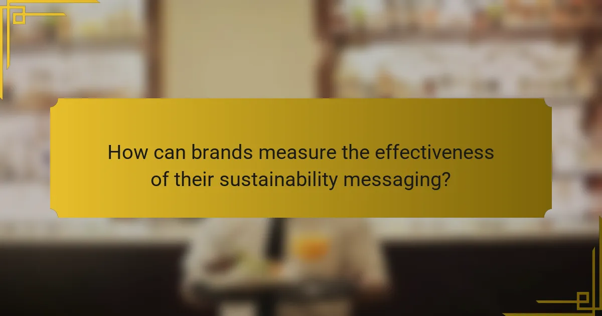 How can brands measure the effectiveness of their sustainability messaging?