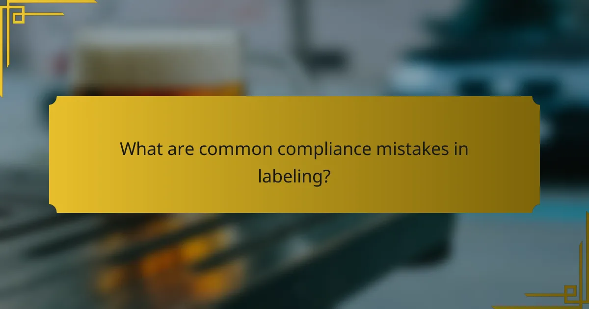 What are common compliance mistakes in labeling?