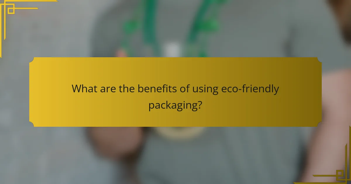 What are the benefits of using eco-friendly packaging?