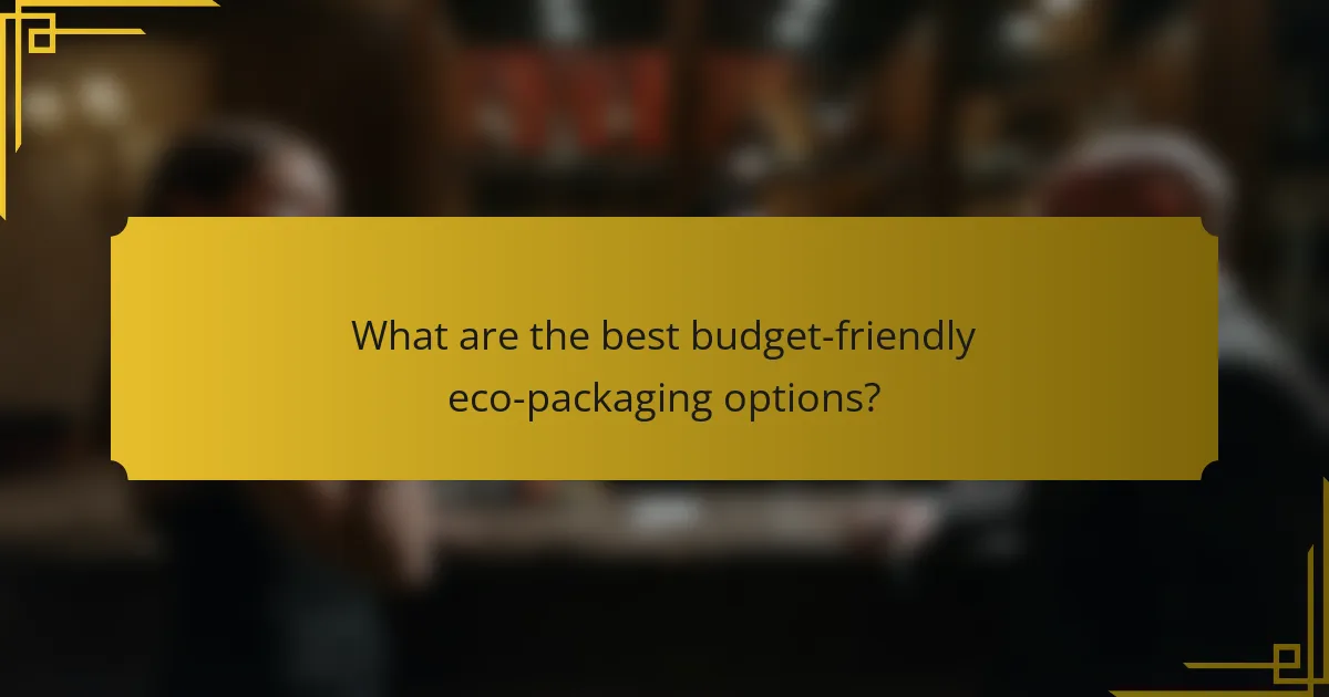 What are the best budget-friendly eco-packaging options?